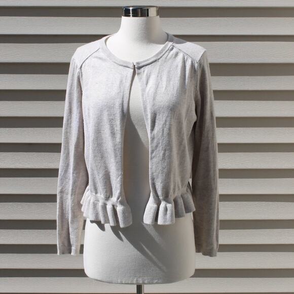 Verve Ami Women's Open Cropped Cardigan Neutral Taupe Size Small - Picture 2 of 9